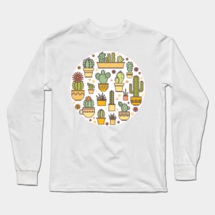 Cactus in Pots Long Sleeve T-Shirt